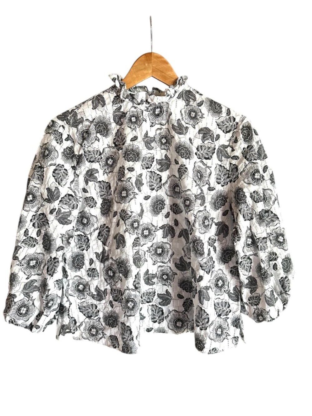 Anthropologie eli + ali Ruffle Top Floral